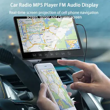 1 комплект, 7-инчов LCD дисплей с резолюция от 1080P, авто радио, мултимедиен плейър, монитор, безжичен Carplay и безжичен Android Auto Display, touch екран