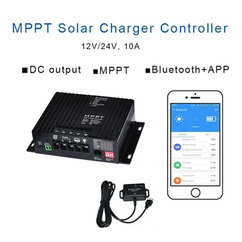 12/24 В MPPT Контролер за Зареждане на Слънчева Батерия С Bluetooth Регулатор Такса Слънчеви Панели GEL/AGM/LiFePO4 (12,8 В) Литиево-йонна