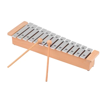 13-Дъга Глокеншпиль Портативно алуминиево пиано, Ксилофон, ударни инструменти от Музикален инструмент с дървени пръчки