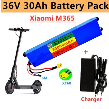 2022 Нова литиево-йонна батерия 36V 30Ah, подходящ за електрически скутер Mijia m365 battery pack BMS + зарядно устройство