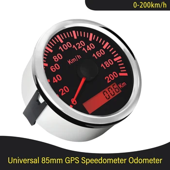 ELING Нова 85 мм GPS за измерване на Скоростта е 120 км/ч (200 км/ч Сензор за Скорост на Километража UTV Мотоциклет Морска Лодка Бъги 12/24 В С Червена подсветка