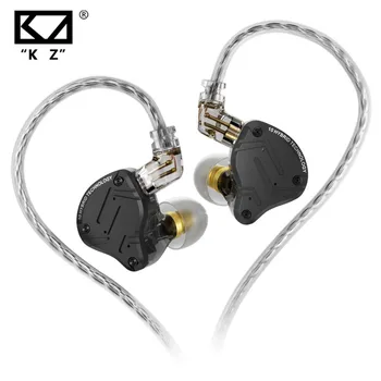 KZ ZS10 Pro X Кабел Метални Слушалки HiFi Bass Музика ушите Спортни Мониторные Слушалките С Шумопотискане Детска Слушалки