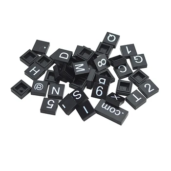 MOC Азбука Номер на буквата градивните елементи на печатни символ дума 1x1 Плочки Съвместими 3070 Забавни аксесоари Тухли Играчки