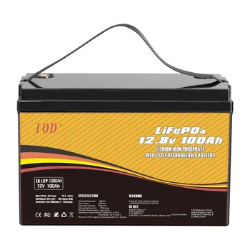 Pavoma LiFePO4 Battery 12V 100Ah, Литиево-Желязо-Фосфатная Батерия дълбоко цикъл, 5000 дълбоки цикли, за Кемперов с голф-карти, RV, Слънчеви панели