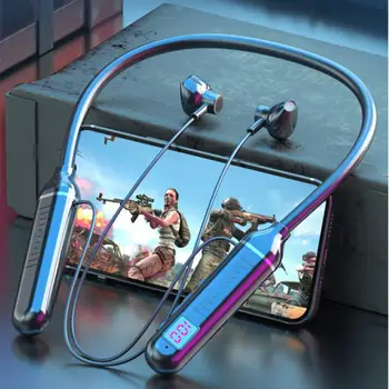 RYRA Безжични HI-FI стерео спортна Bluetooth слушалка, подвесная спортна 200 + ч в режим на готовност, магнитна смукателна корона, подвесная шийка