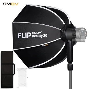 SMDV Flip Beauty 20 24 Быстроразъемная параболична силна светоотражающая поставка за Bowens Profoto Elinchrom Broncolor Flash Mount