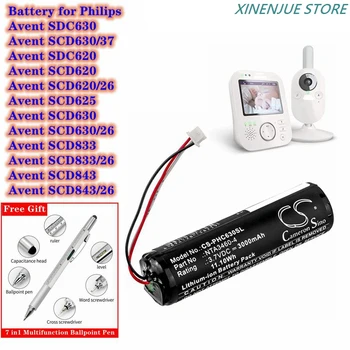 Батерия за бебефони и радионяни 3,7 В/3000 mah NTA3460-4, NTA3459-4 за Philips Avent SCD630, SCD620, SCD625, SCD833, SCD843