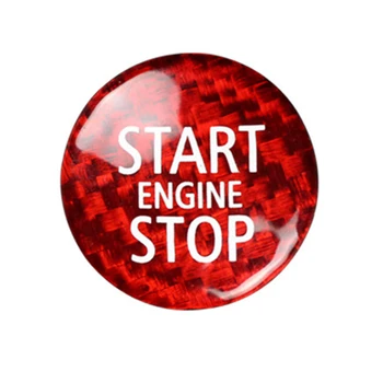 Бутон за пускане и Спиране на Двигателя от Въглеродни Влакна, Стикер на завършени Mini Cooper R55 R56 R57 R58 R59 R60 R61 (A)