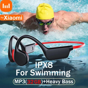 За Xiaomi Bluetooth слушалка с костна проводимост, защитена от пот, водоустойчиви слушалки IPX8 за плуване, спортове на открито, 32 GB бас слушалки