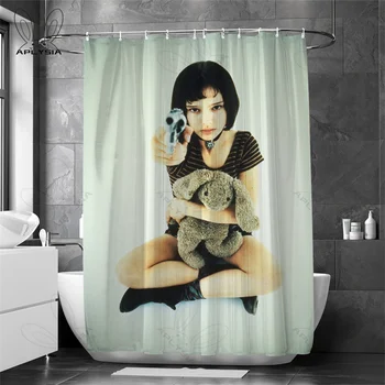 Завеса за душ с принтом сладко Малко Момиче, водоустойчив полиестерен Плат, декорация за баня, вана с 12 куки