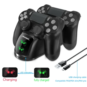 Игри за PS4 USB зарядно устройство, зарядно устройство за зареждане, поставка за Sony Playstation 4 PS4/PS4 Pro/PS4 Slim Controller