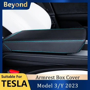 Капак подлакътник на централната конзола на автомобила Tesla за модели 3 Y TPE, устойчив на надраскване калъф, предпазващ калъф 2023, Аксесоари за авто интериор