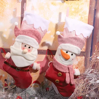Коледни чорапи, Дядо Коледа, подарък-коледна украса за дома, торбичка за бонбони, подвесное украса за Коледната елха на Нова година 2023