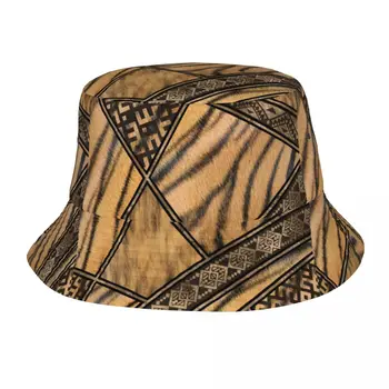 Модерна шапка-кофа от кожа на бенгалския тигър с етнически орнаменти, мъжки дамски хет-кофа с леопардовым модел, плажната лятна шапка на рибаря
