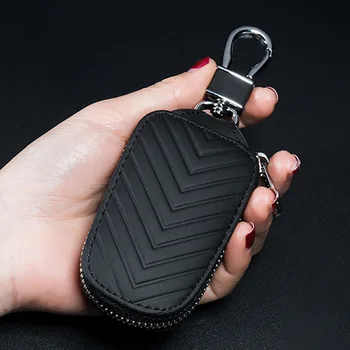 Мултифункционална кожена чанта за ключовете от колата си джоб, универсален Защитен калъф за дистанционно управление, автомобилни Ключове, Автоаксесоари