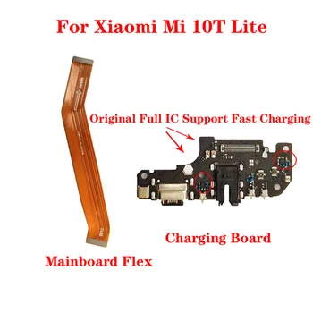 Оригинален Usb-такса за зареждане на Xiaomi Mi 10T Lite, порт за зареждане, докинг конектор, дънна платка, гъвкави резервни части за ремонт на