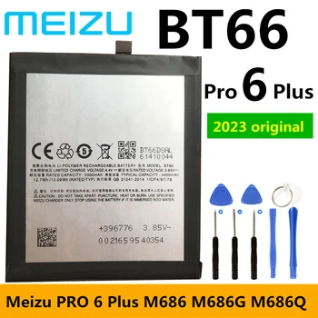 Оригинална Батерия 3400 mah BT66 за Meizu PRO Plus 6 6plus 6 + M686 M686G M686Q, Сменяеми панели за смартфони