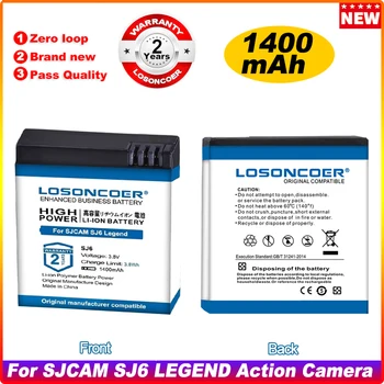 Оригинална Батерия LOSONCOER 1400 ма За SJCAM SJ6 LEGEND/SJ6 LEGEND Air Action Camera