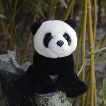 Панда Благородна аниме Сладък плюшен панда, плюшени играчки, реалистични животни, с имитация на Нежна кукла, детски играчки Kawai, подаръци за деца
