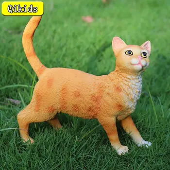 Симулационни модели домашни любимци Персийски котки Безволосый котка Пластмасов модел с Фигурки Ферма, миниатюрна са подбрани играчка за деца