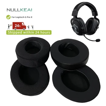 Сменяеми амбушюры NULLKEAI за слушалки Logitech G Pro X с чувство на лед в ушния възглавница