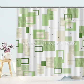 Съвременната класическа зелена завеса за душ