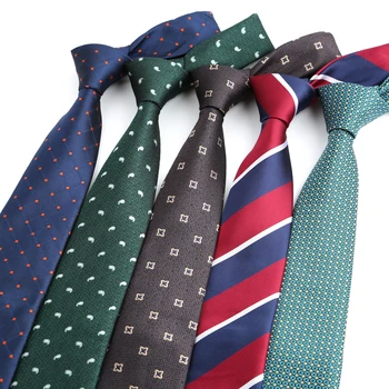 Търговия на едро с 8 см на мъжката вратовръзка Класически вратовръзки за мъжете Сватба бизнес парти Полиестер гледна ленти Цветя жакард аксесоари Ascot
