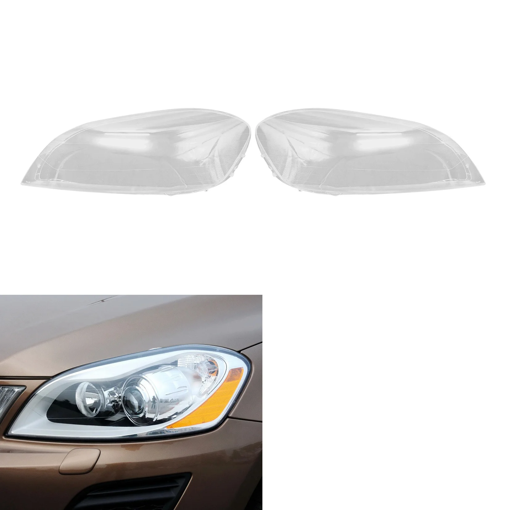 За Volvo XC60 2009 2010 2011 2012 2013 Корпус дясната светлини Лампа Прозрачен Капак на обектива капак фарове