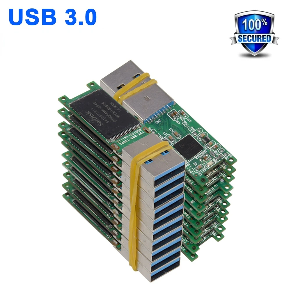 100шт USB3.0 флаш памет 8 GB 16 GB 32 GB 64 GB 128 GB Чип Udisk торта Универсален чип пръчка на едро с фабрика USB flash