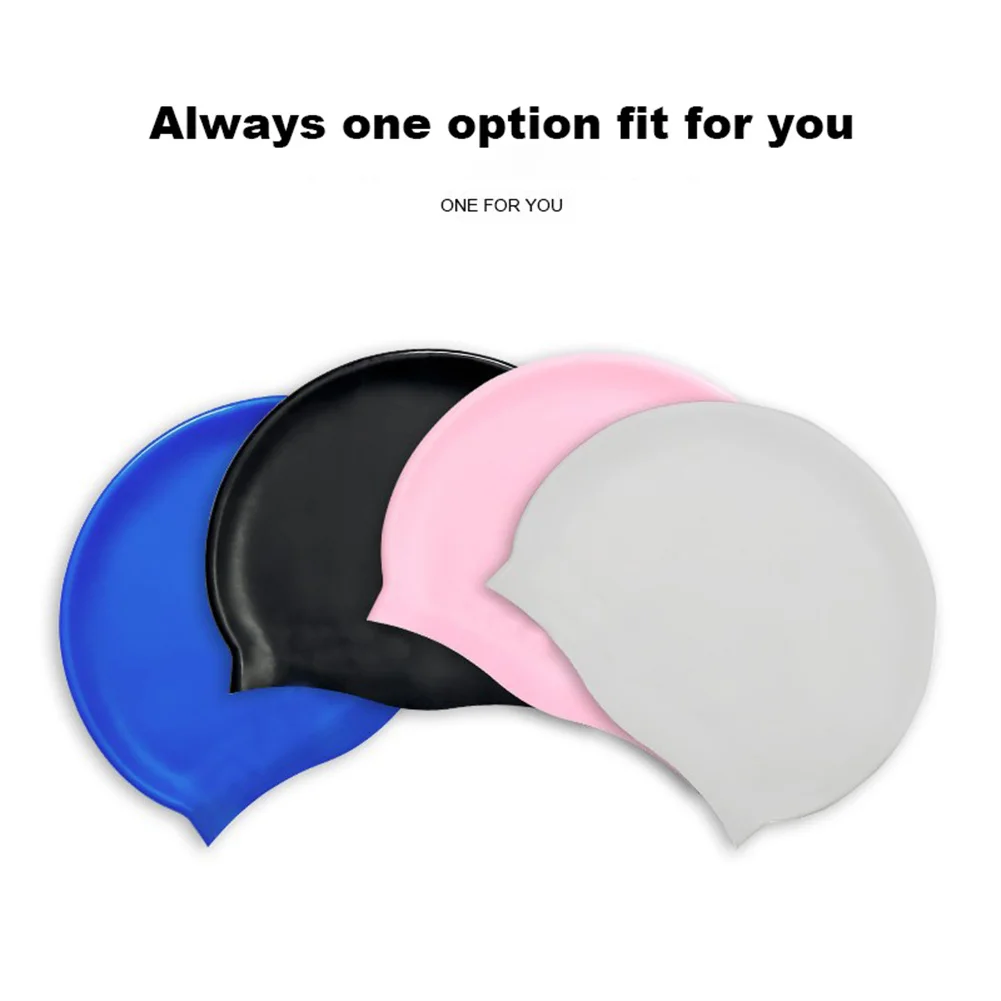 Силиконова шапка за плуване, однотонная водоустойчив, с висока еластичност, за защита на ушите, за възрастни, 6 цвята, мъжки и дамски шапка за плуване