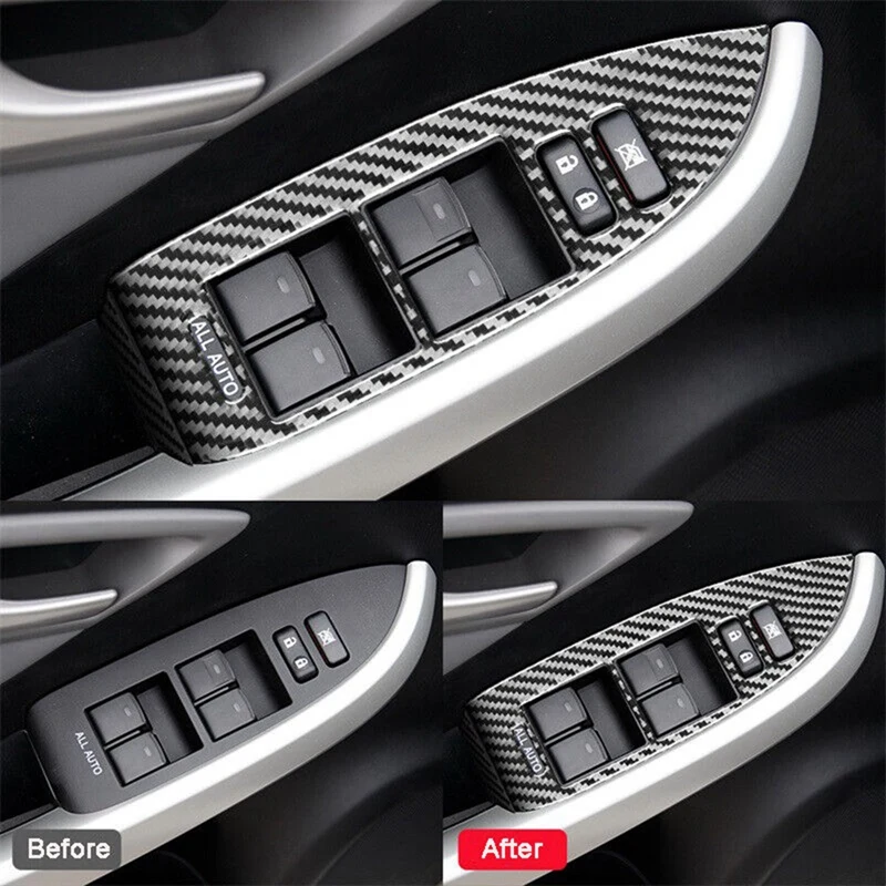 Тампон Панел Прозорец Ключ От Въглеродни Влакна, Вътрешна Стикер, Лента С Прозорец Ключ, Аксесоари За Toyota Prius 2009-2015