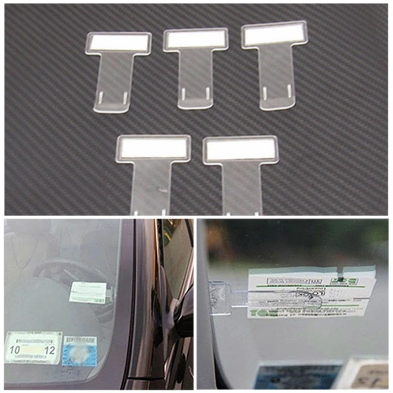 Прозрачни Стикери за Папка с Билети на Прозореца на Колата за Peugeot 308 206 307 407 207 208 508 2008 3008 5008 106 Seat Ibiza Leon mk3 mk2