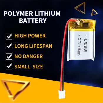 3,7 В 802030 Lipo, литиево-полимерни батерии, 400 mah, литиево-йонна батерия, заместител на Bt-слушалки, играчки, MP3