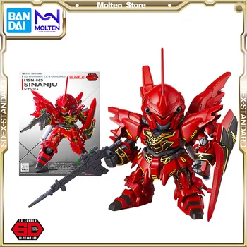Bandai Original SD Gundam EX Standard Sinanju Gundam Gunpla Модел комплект в събирането на