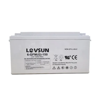 Гел слънчевата батерия Lovsun 12V 150Ah с дълбок цикъл на продължителна употреба, оловно-киселинната UPS bettery