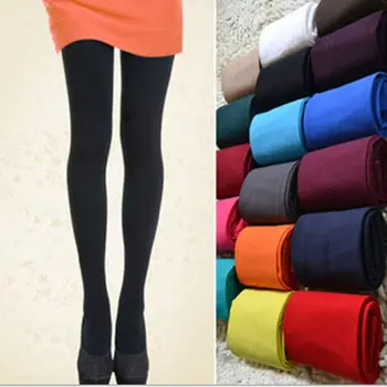 Есенно-Зимни гамаши, Секси Черни Класически гамаши 120D, женски высокоэластичные непрозрачни чорапи с подметки, Безшевни дебели чорапи