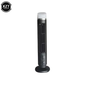 Настолен Кула фен 3W Tower Air Cooler Безлопастной с led подсветка, Plug чрез USB или Работещ на батерии 2-Стъпка Преносим Вентилатор За Пътуване и Спорт
