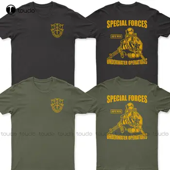 Нова тениска за Подводни Операции от специални части Sfuwo Combat Diver, Тениски За Мъже, Памучен Тениска S-5Xl