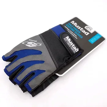 Полупальцевые ръкавици Mustad GL004 - леки и удобни ръкавици за риболов, които са подходящи за шиене с двойна