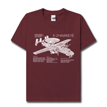 САЩ E2 Hawkeye, самолет за ранно предупреждение, тениска с къс ръкав, мъжки военни фенове, самолет, лято памучни дрехи, хипстерские тениски, потници