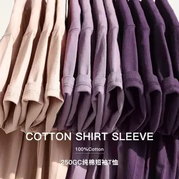 Тениска от 100% памук, летни нови обикновена ежедневни блузи унисекс с кръгло деколте и къс ръкав, проста женска тениска, универсален