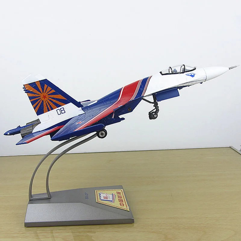 Симулация модел на самолет от сплав SU27 в мащаб 1:72, Готовият продукт, Събиране на магазини за бижута, подарък дисплей