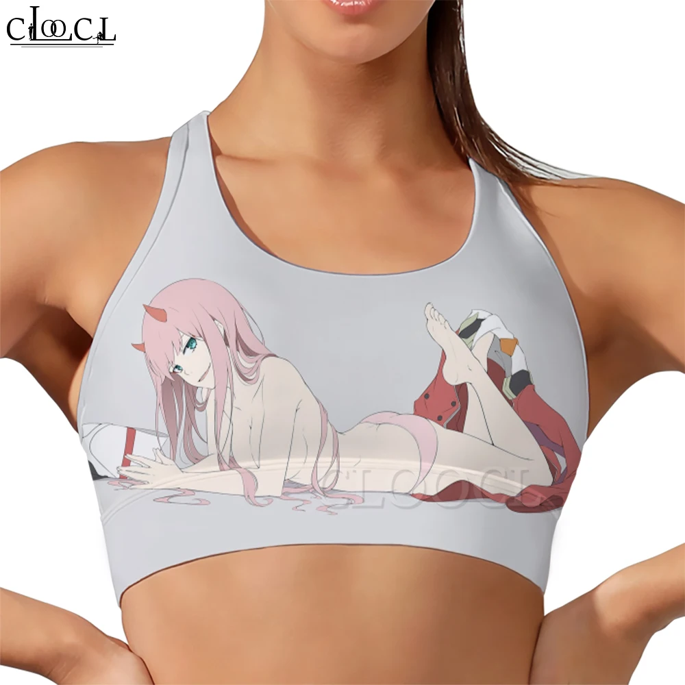 Женски спортен жилетка CLOOCL с японското аниме Darling In The FranXX, на върха на бретелях с 3D модел, всекидневни женски сутиен за йога и фитнес